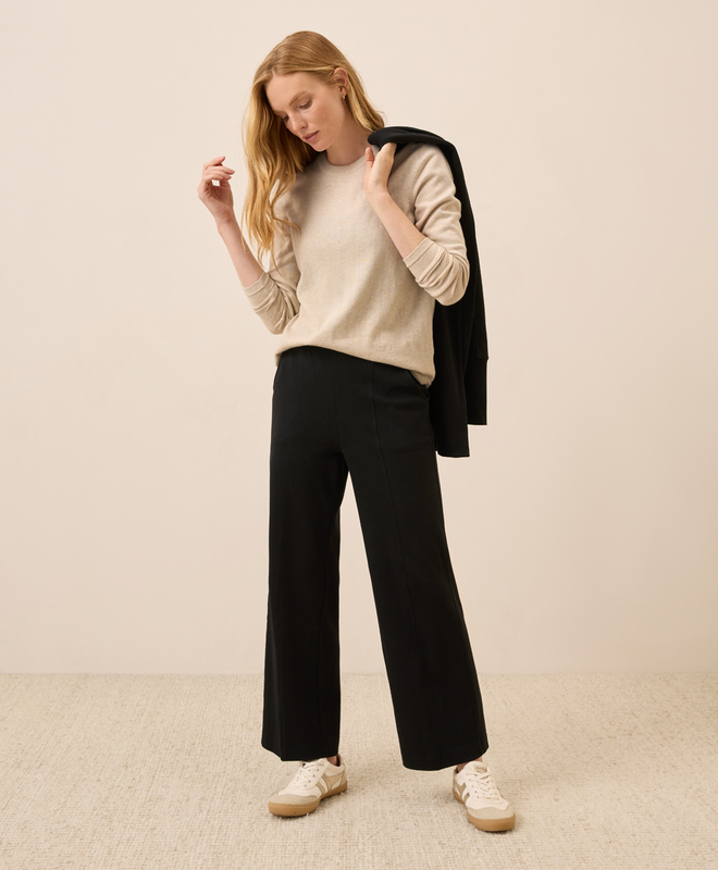 Women's Airplane Pintuck Wide Leg Pant made with Organic