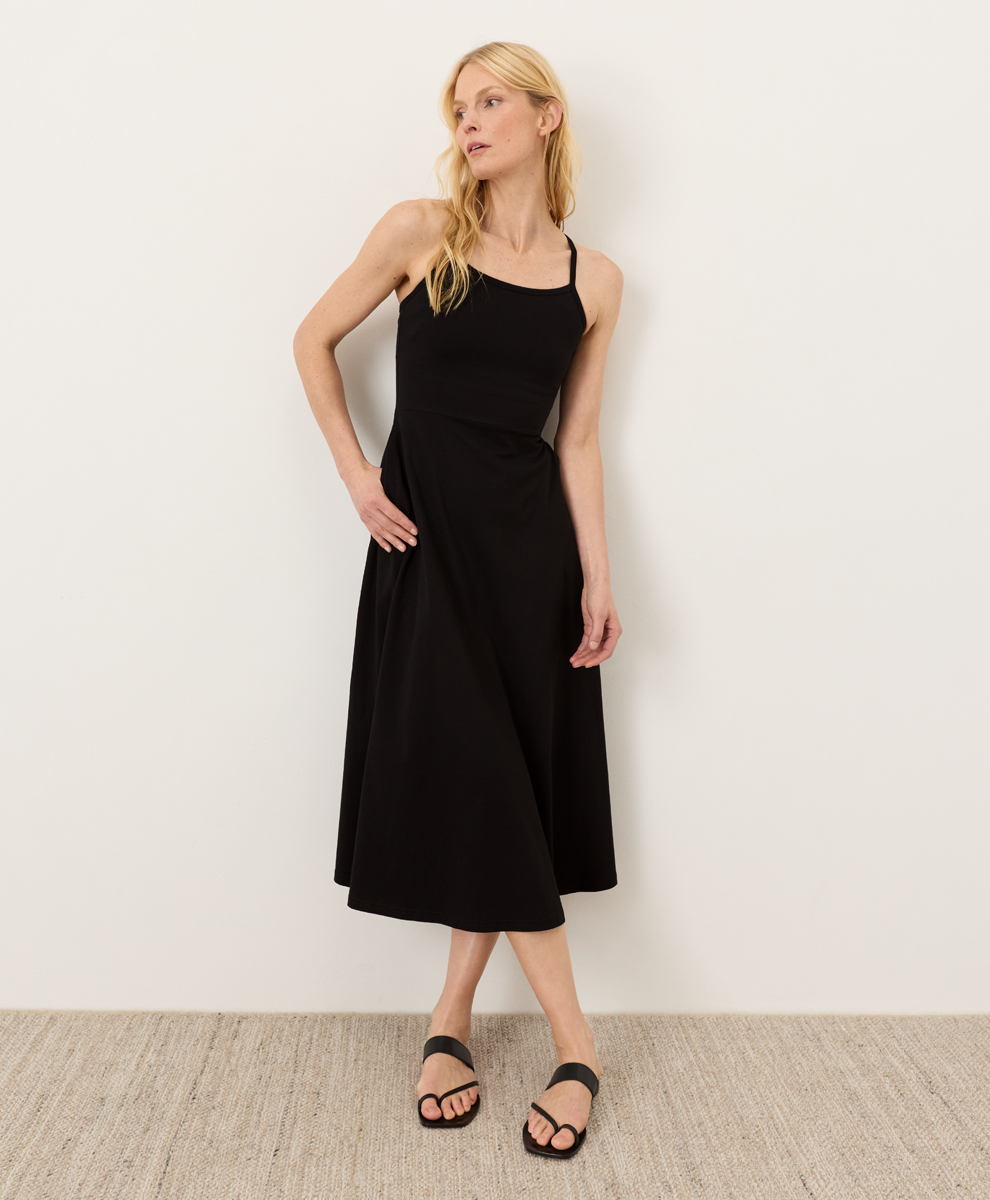 slim fit dress slacks Red Cowl Neck Criss-Cross Back Fit Flare Prom Evening Dress main image 1