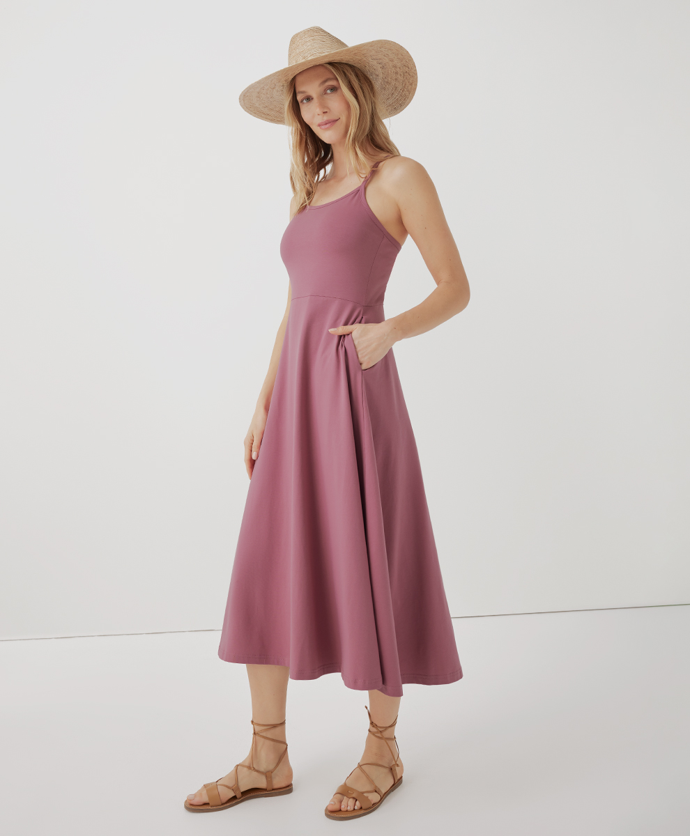 Women's Fit & Flare Midi Dress - $35.20 | Pact Circle