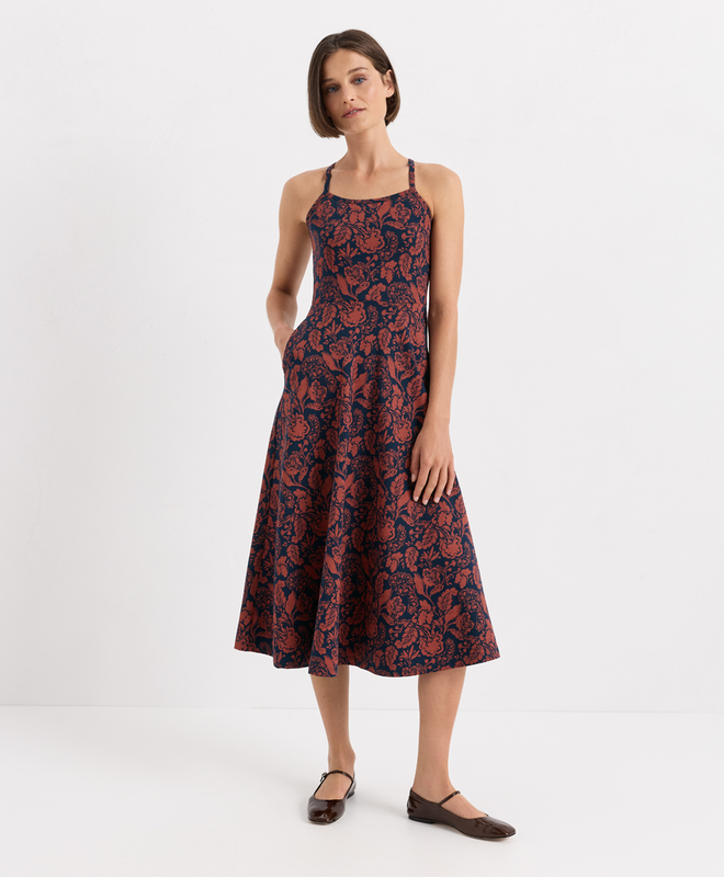 pact dresses Women's Flare Crossover Dress Pact Organic Cotton Fit &
