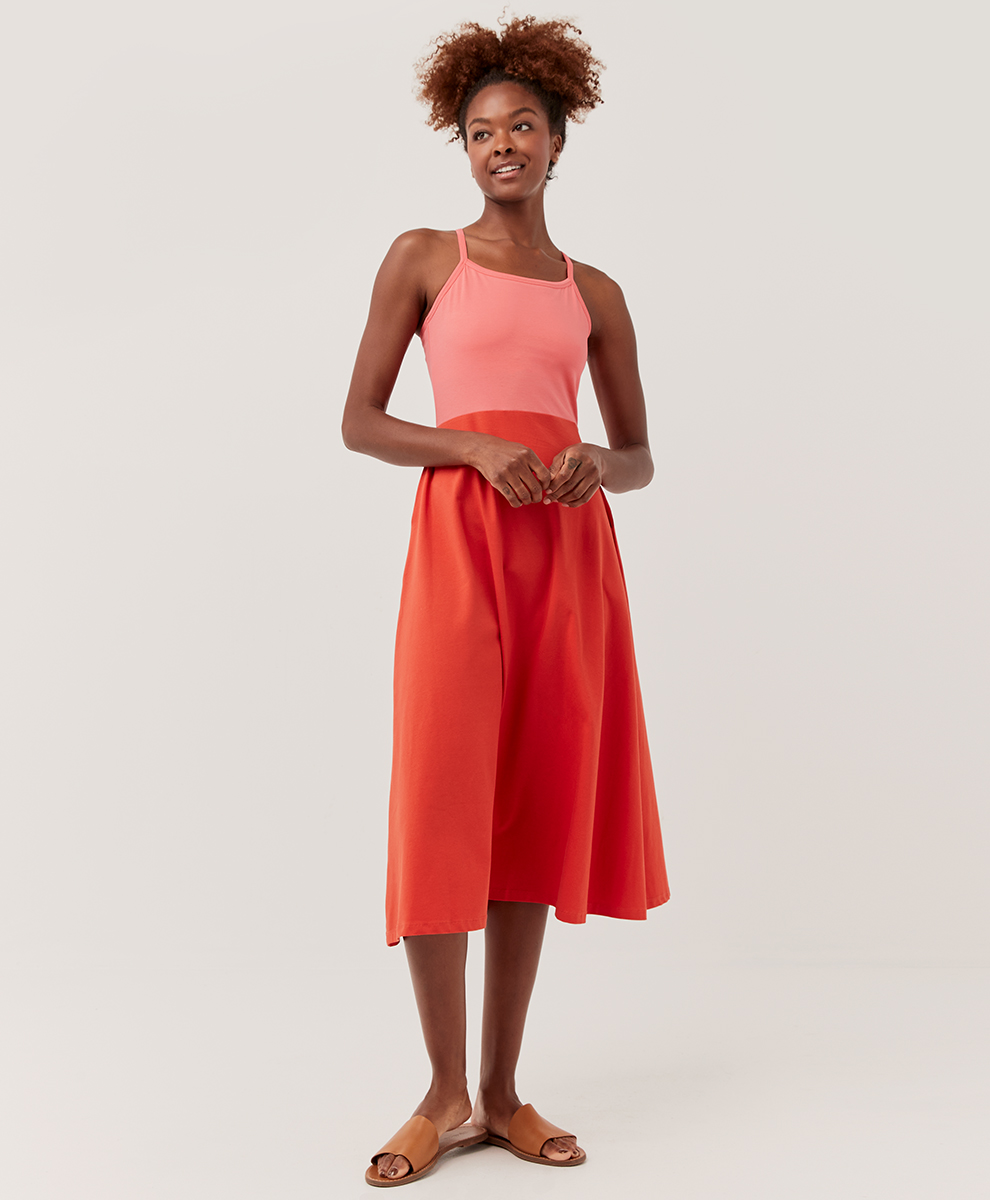 Women's Fit & Flare Midi Dress - $35.00 | Pact Circle Women's Fit & Flare Midi Dress - $35.00 | Pact Circle