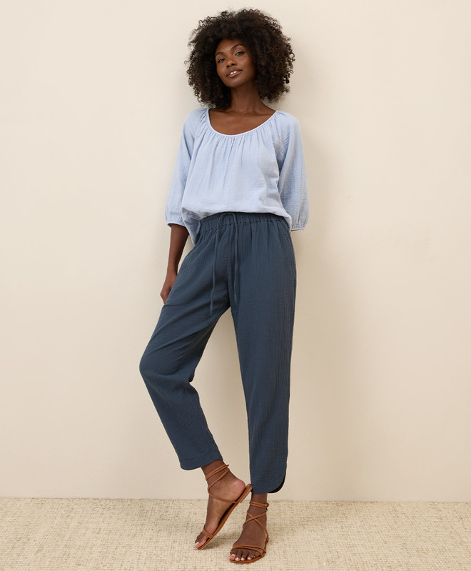 【SCENERITY】Coving cotton pants Women's Green Washed Extreme Seam Sweatshirting Pant | ME+EM
