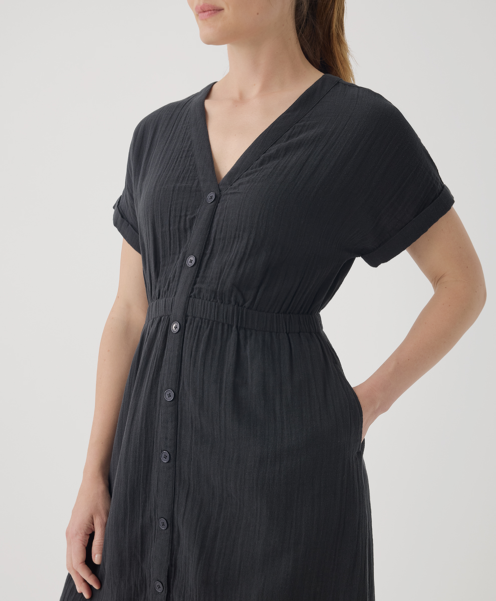 coastal double gauze short sleeve dress Women's Coastal Double Gauze Short Sleeve Dress
