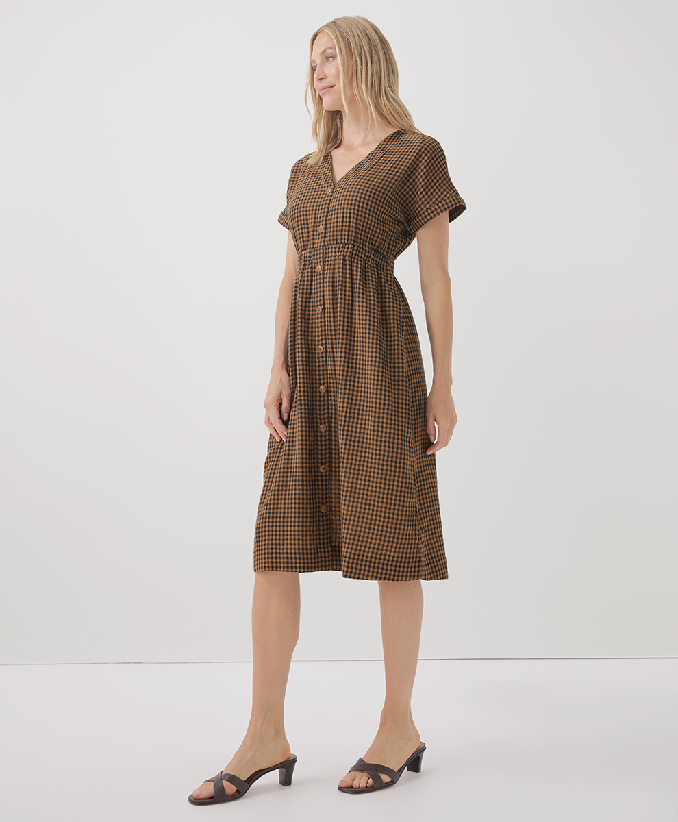 short gauze dresses Women's Cloud Gauze Short-Sleeve Shift Dress