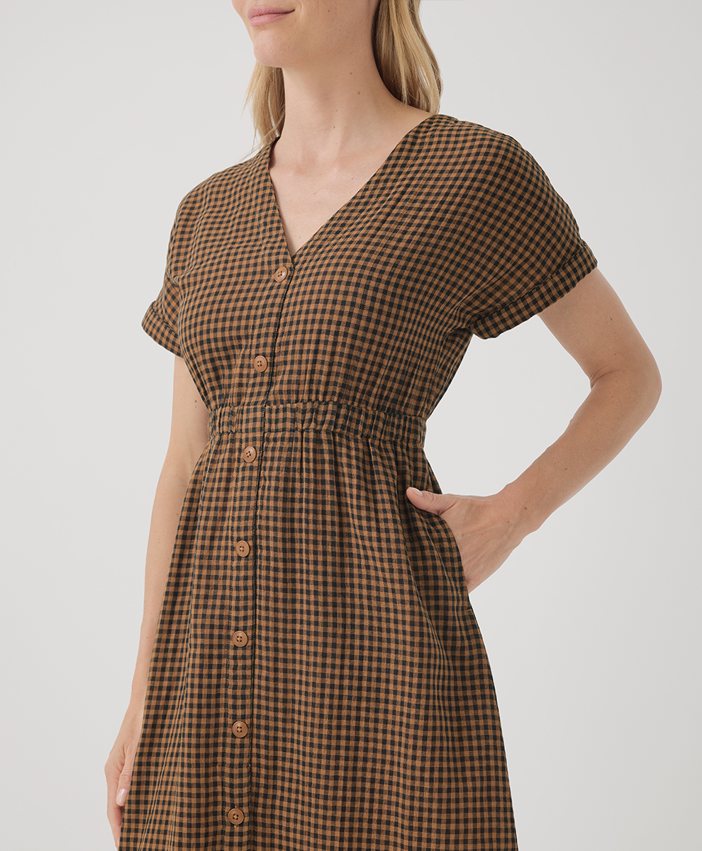 short sleeve gauze dress UNTUCKit | Cotton Gauze Short-Sleeve Avery Dress