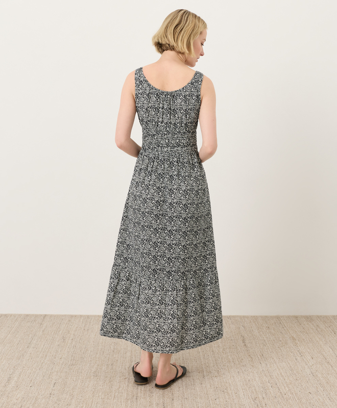 women's organza dress Fitted Long Dress with Ruffled Organza Overdress
