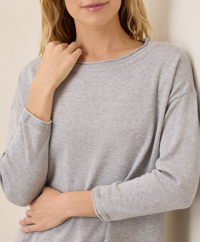 売れ筋商品|||パクト ニット&セーター アウター レディース Women's Organic Cotton Classic Fine Knit Relaxed Sweater Navy laguna stripe Women's Clearance Classic Fine Knit Wide Neck Sweater made