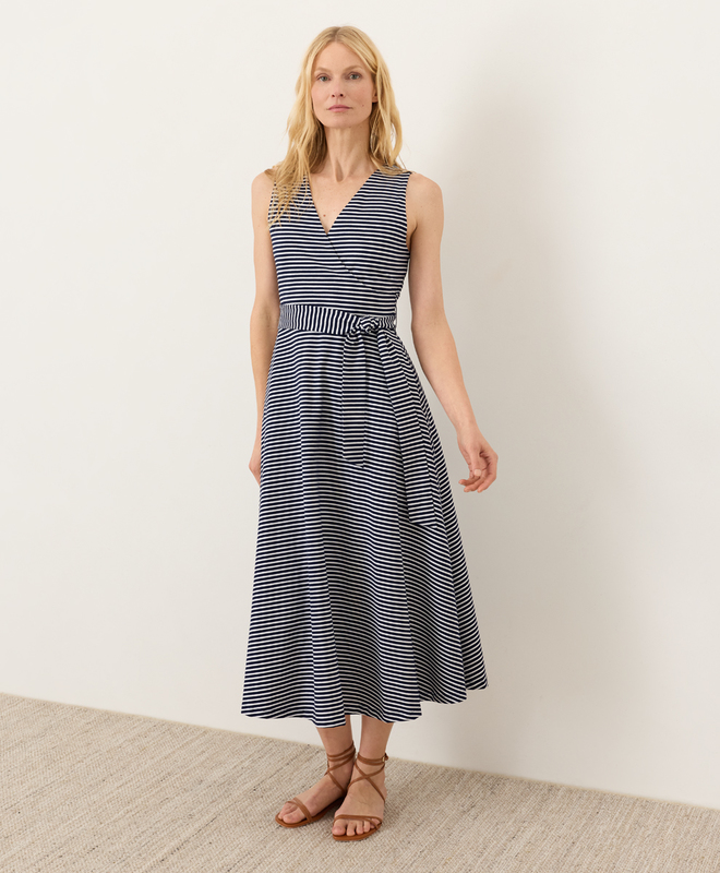 Women's Clearance Fit & Flare Easy V-neck Dress made with Organic Cotton |  Pact