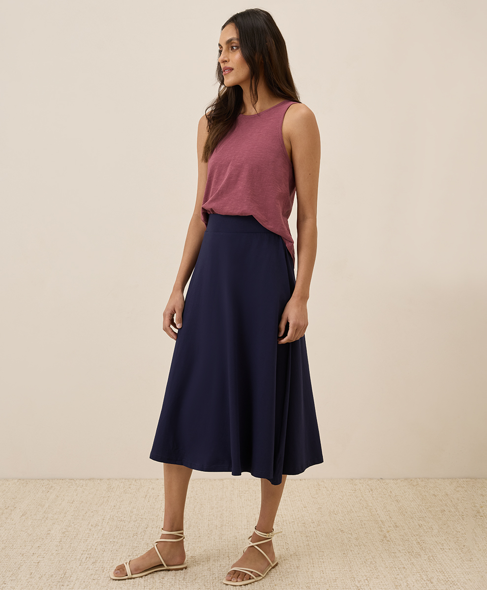 Women's Fit & Flare Midi Skirt - $21.60 | Pact Circle