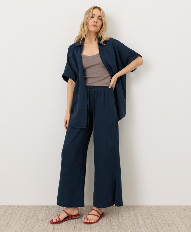 Women's Coastal Double Gauze Sol Set made with Organic Cotton | Pact