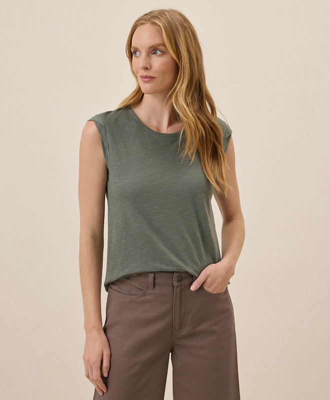 売れ筋商品|||パクト カットソー トップス レディース Women's Organic Cotton Featherweight Slub Muscle Tee Deep sea Women's Featherweight Slub Muscle Tee made with Organic