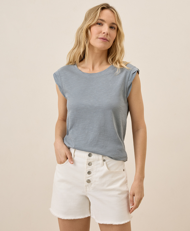 売れ筋商品|||パクト カットソー トップス レディース Women's Organic Cotton Featherweight Slub Muscle Tee Deep sea Women's Featherweight Slub Muscle Tee made with Organic