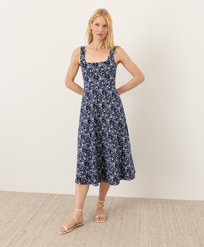 Women's Fit & Flare Square Neck Dress made with Organic Cotton | Pact